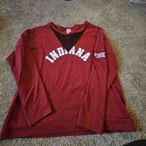 PINK Victoria's Secret Red Mesh Detail Top